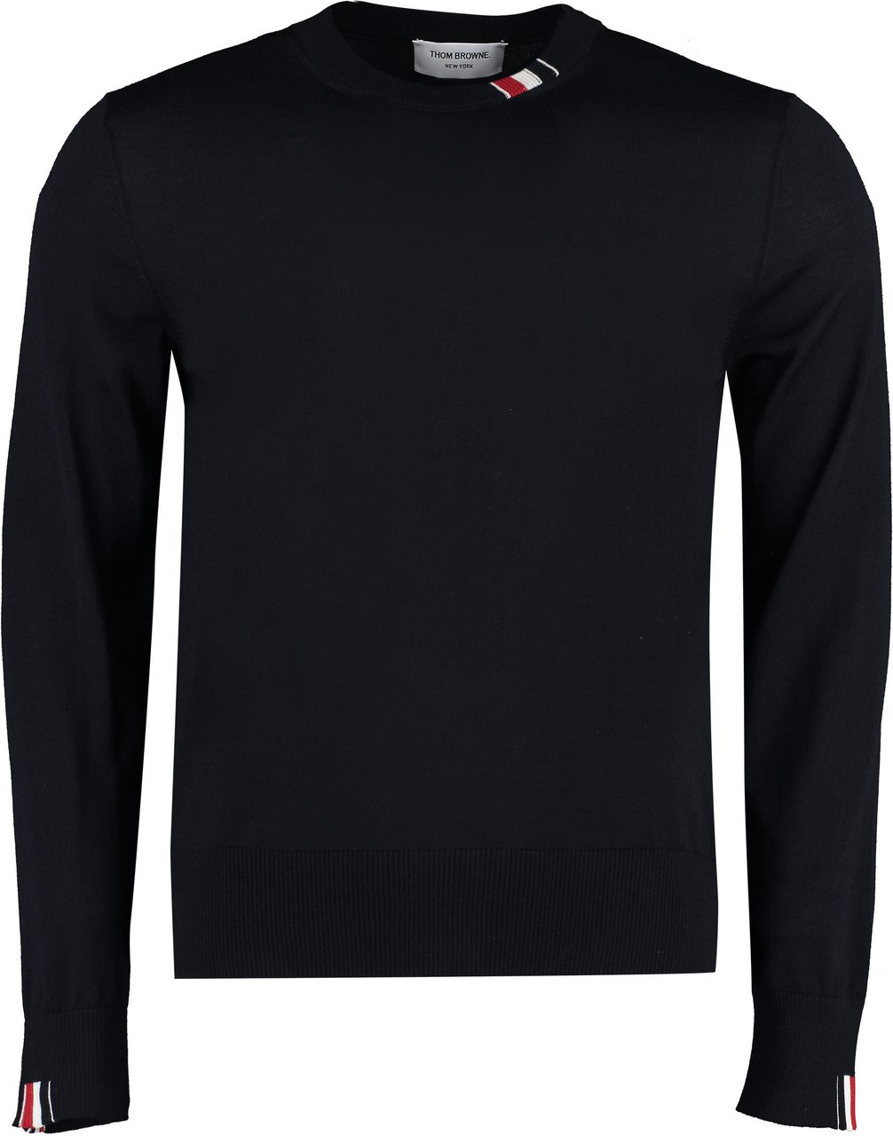 Thom Browne Virgin wool crew-neck sweater Blauw