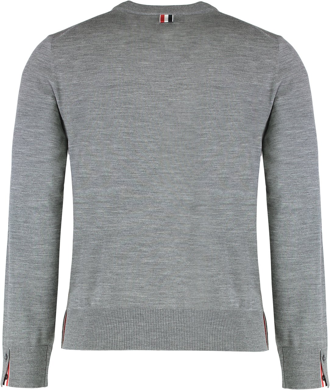 Thom Browne Sweater crew neck in virgin wool Grijs