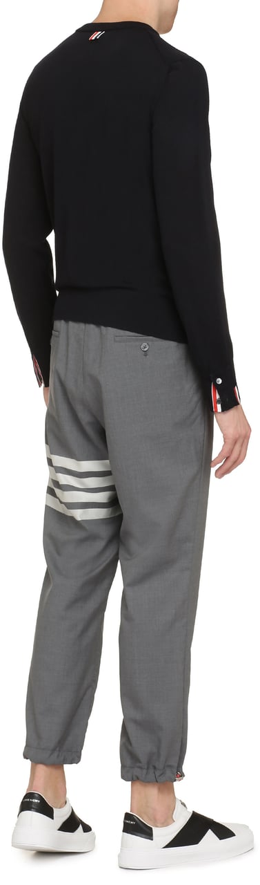 Thom Browne Virgin wool crew-neck sweater Blauw