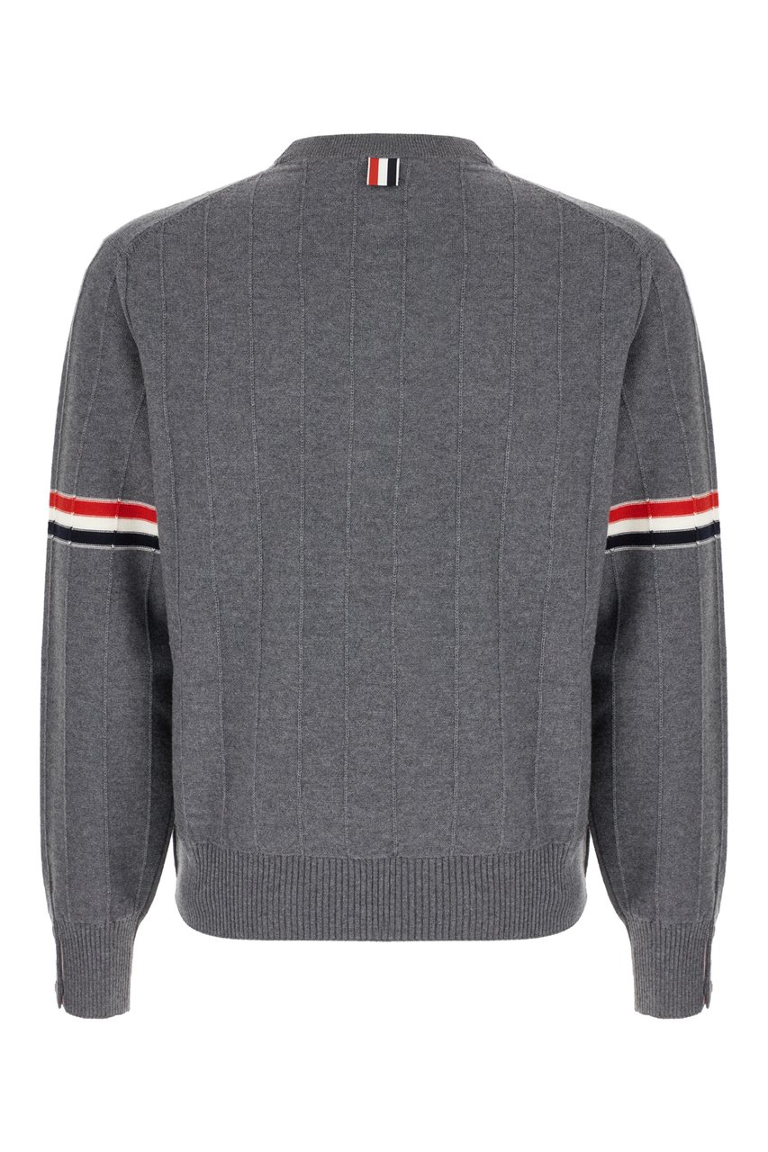 Thom Browne Thom Browne Dark grey wool sweater Grijs