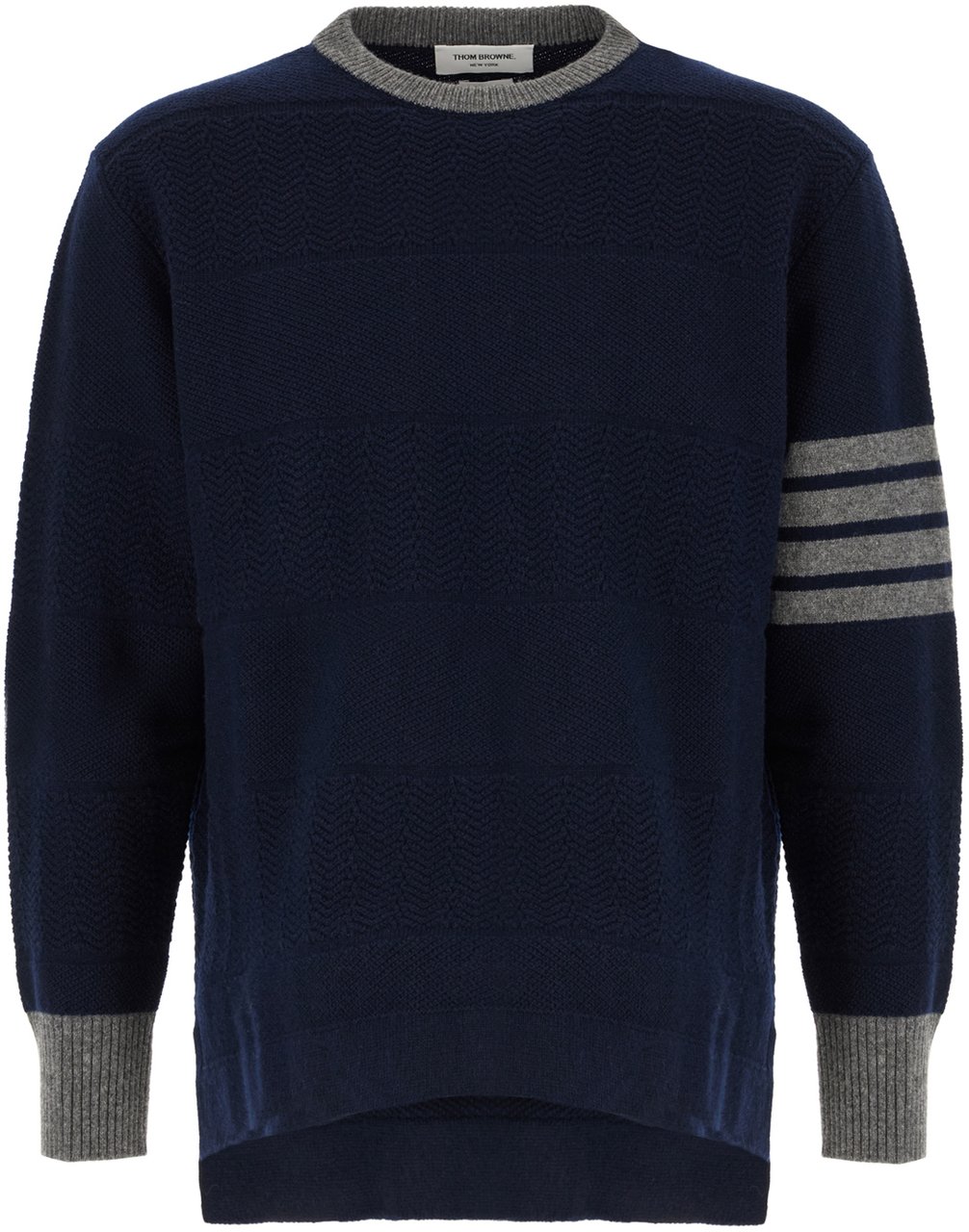 Thom Browne Thom Browne Navy blue wool sweater Blauw