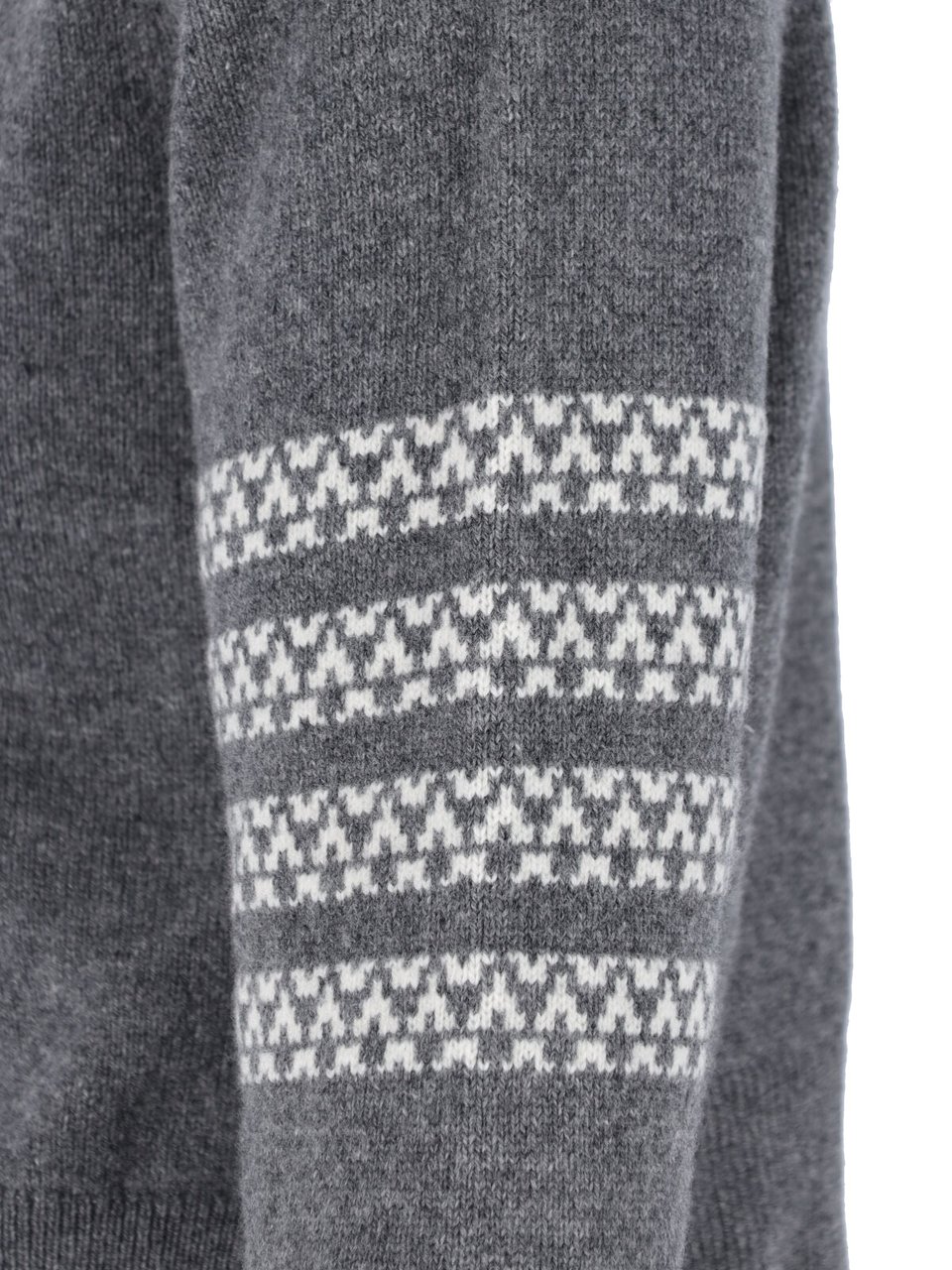 Thom Browne Hector Grey Wool Sweater Grijs