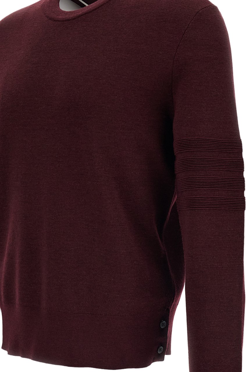 Thom Browne Dark Red 4-Bar Wool-Blend Sweater Maroon
