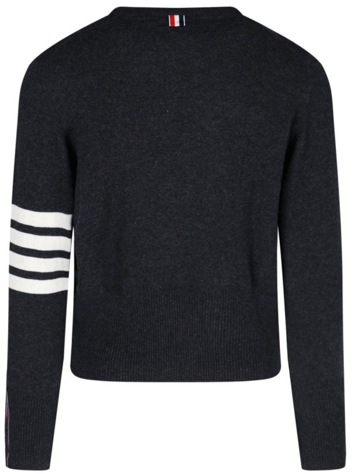 Thom Browne 'Loopback 4-Bar' Knit Top – Black Zwart