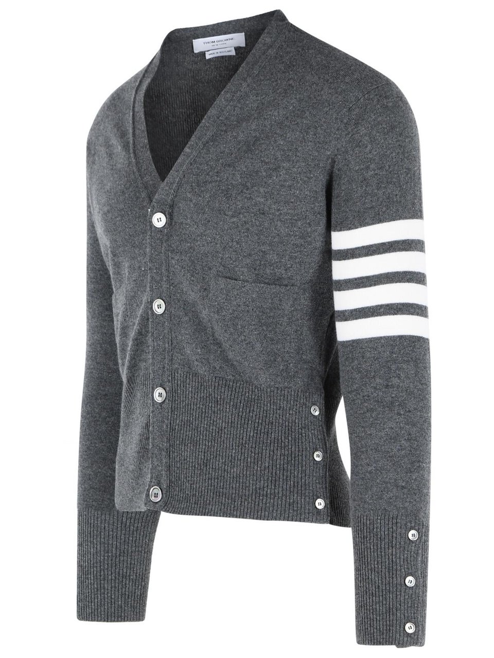 Thom Browne V-Neck Cardigan Grijs