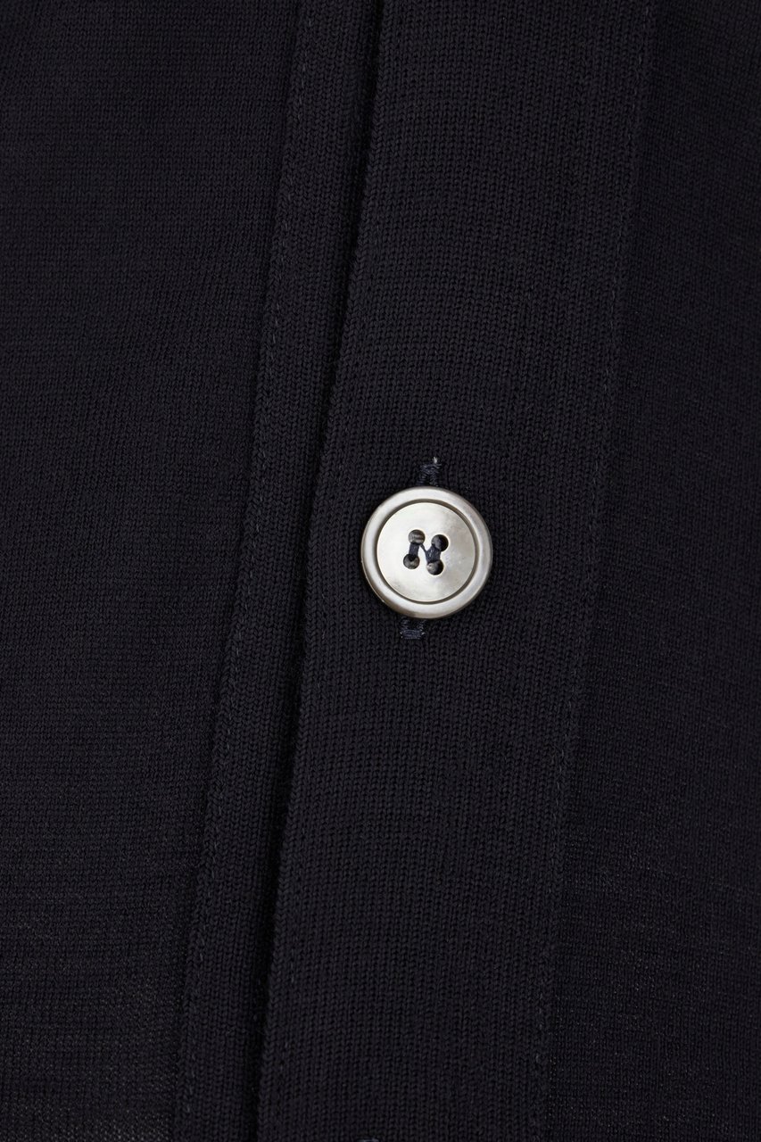 Thom Browne Midnight blue wool cardigan Blauw