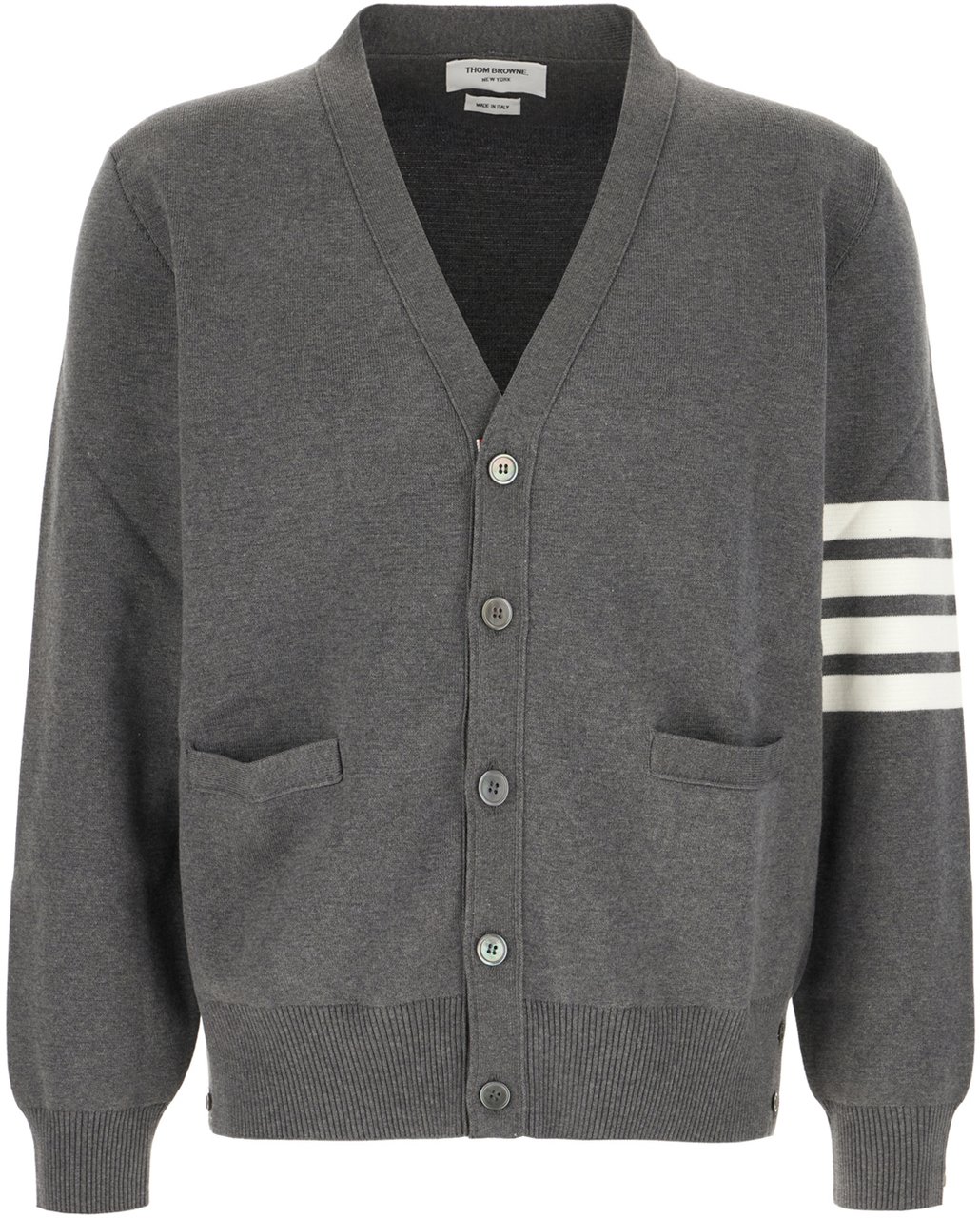 Thom Browne Grey wool cardigan Grijs