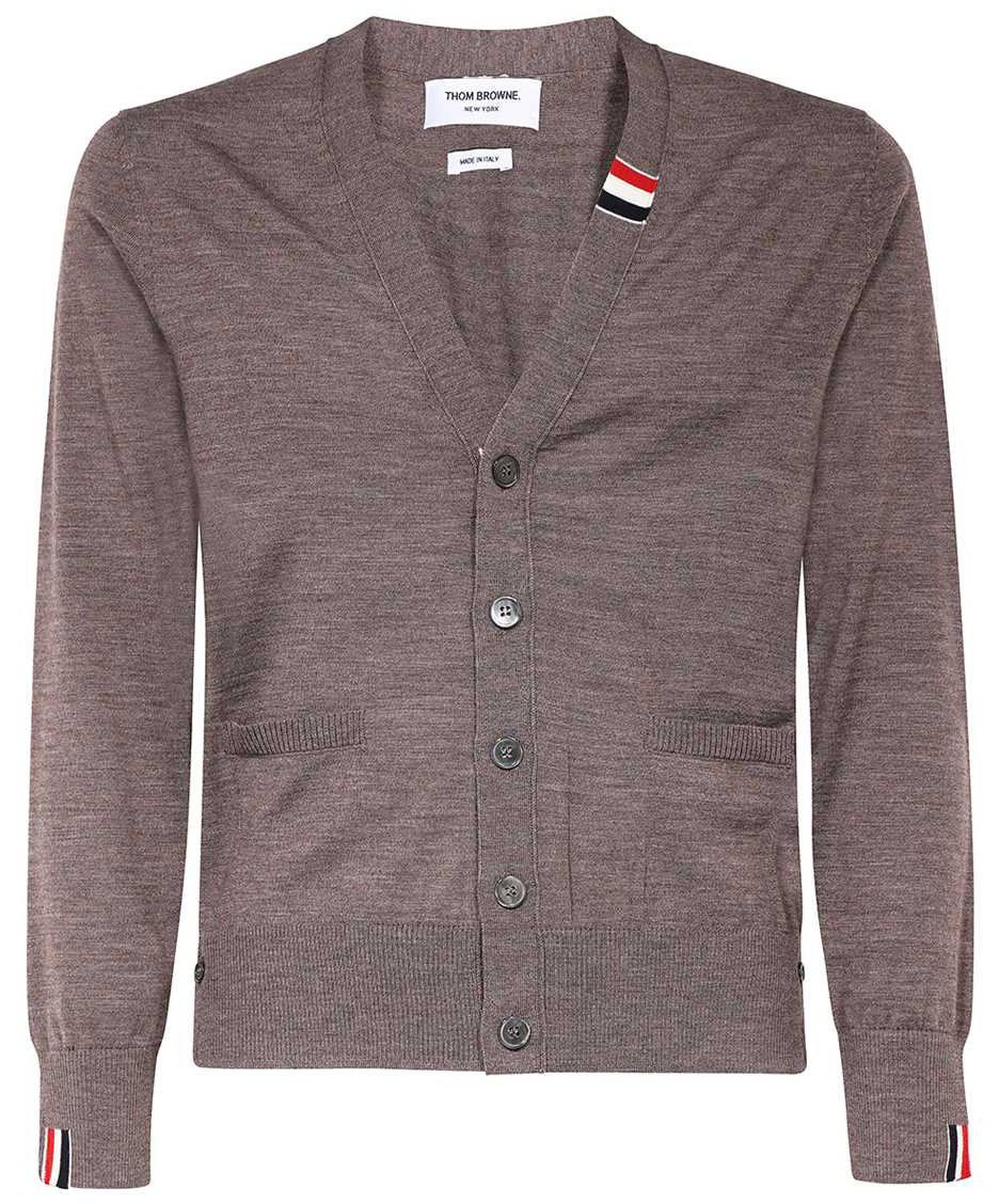 Thom Browne Virgin wool cardigan Bruin