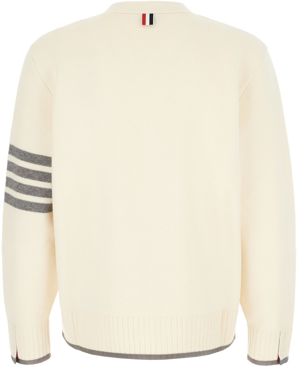 Thom Browne Thom Browne Ivory wool cardigan Neutraal