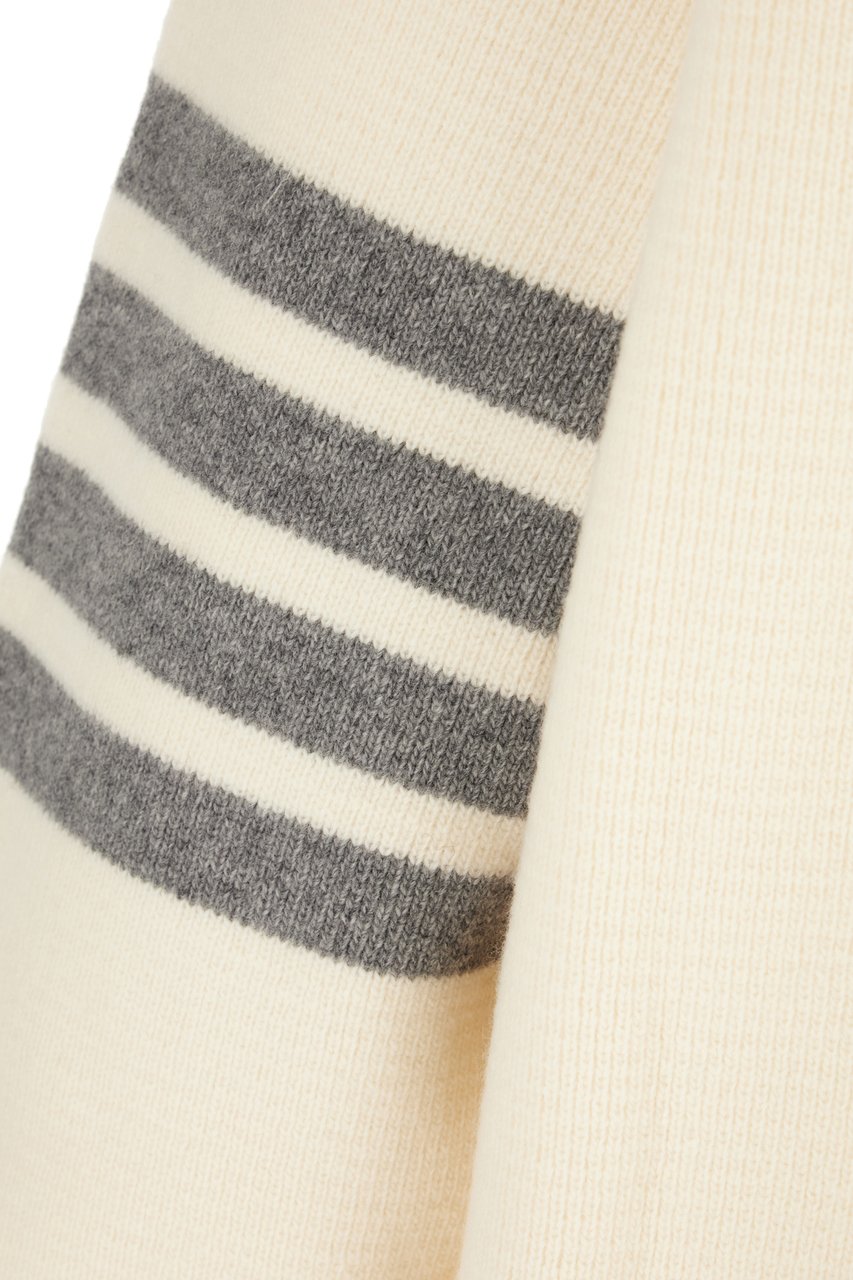 Thom Browne Thom Browne Ivory wool cardigan Neutraal