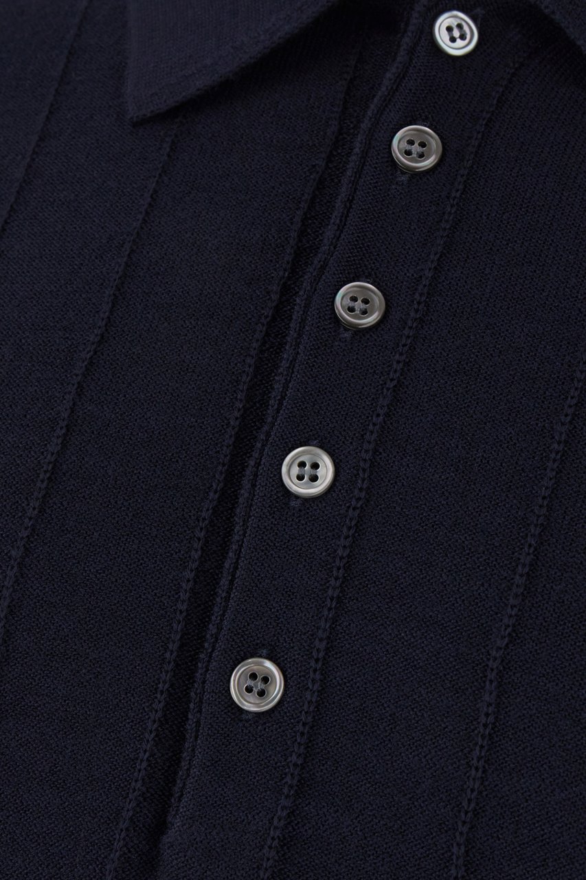 Thom Browne Thom Browne Midnight blue wool sweater Blauw