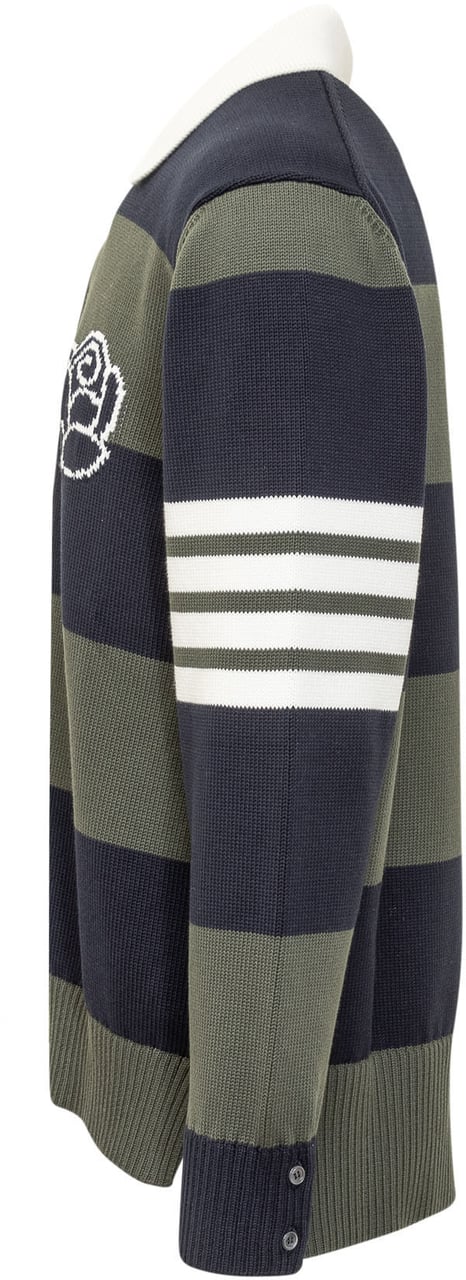 Thom Browne Polo 4-Bar Rose Groen