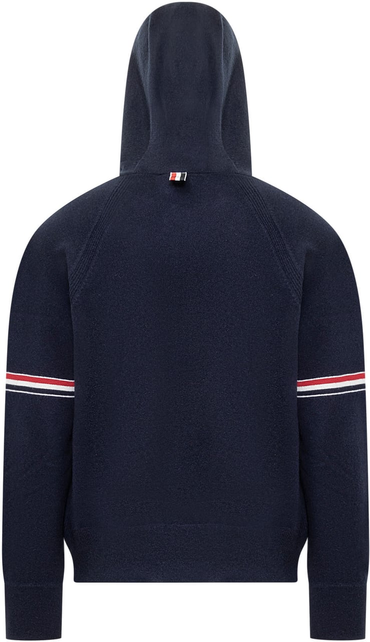 Thom Browne Felpa Striped in Cashmere Blauw