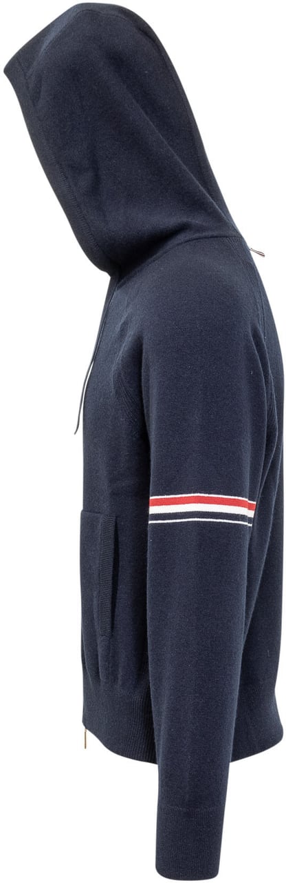 Thom Browne Felpa Striped in Cashmere Blauw