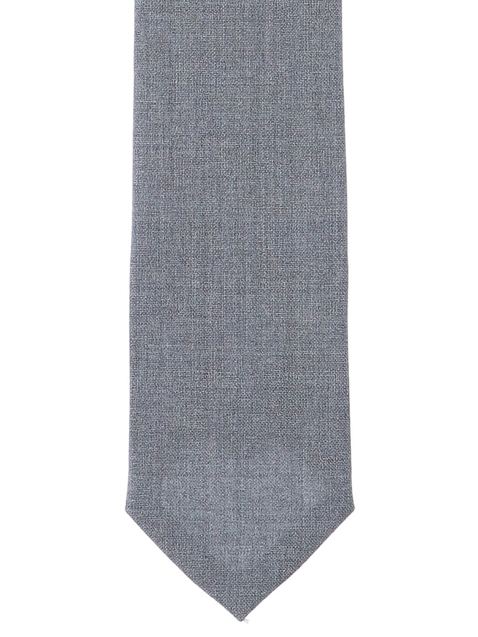 Thom Browne Adjustable Slim Wool Tie with Iconic Stripes and Grosgrain Tab Grijs