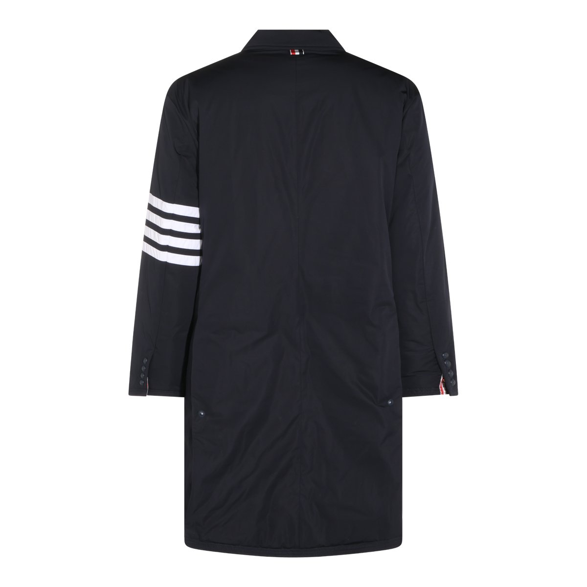 Thom Browne Navy Casual Jacket with Signature T-Bar Stripes Zwart