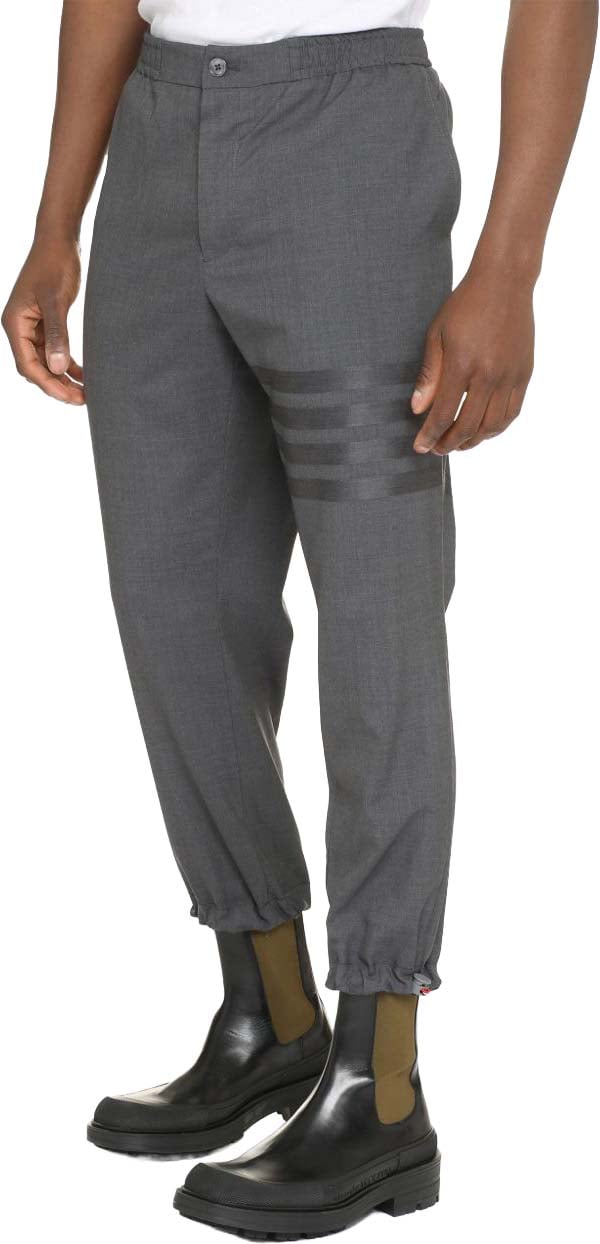 Thom Browne Trousers Grigio Antracite Donkergrijs