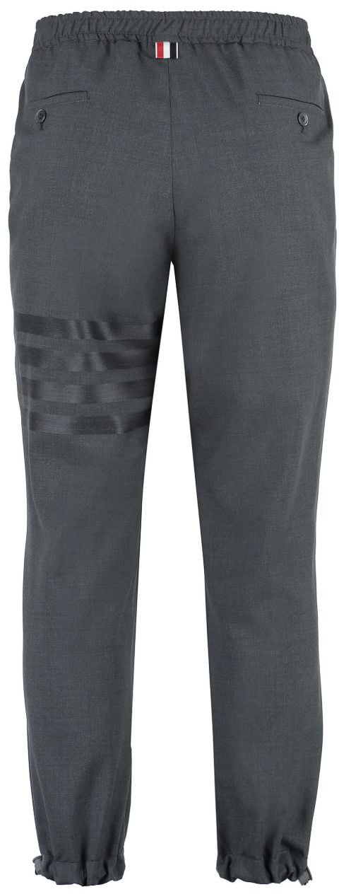 Thom Browne Trousers Grigio Antracite Donkergrijs
