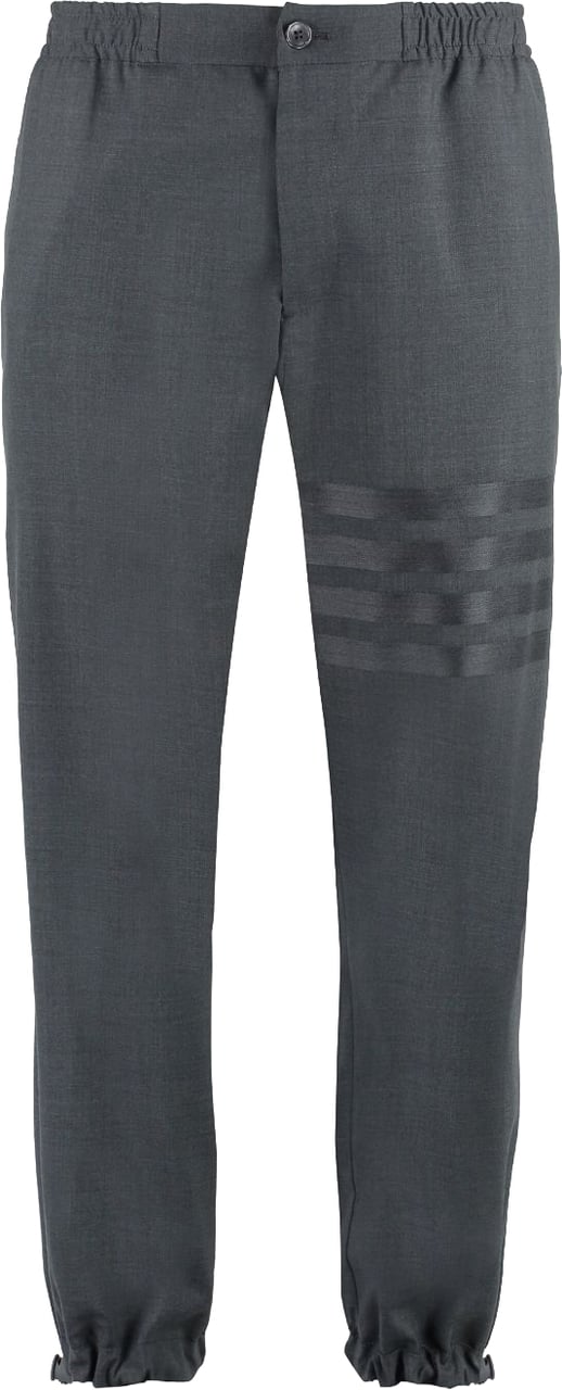Thom Browne Trousers Grigio Antracite Donkergrijs