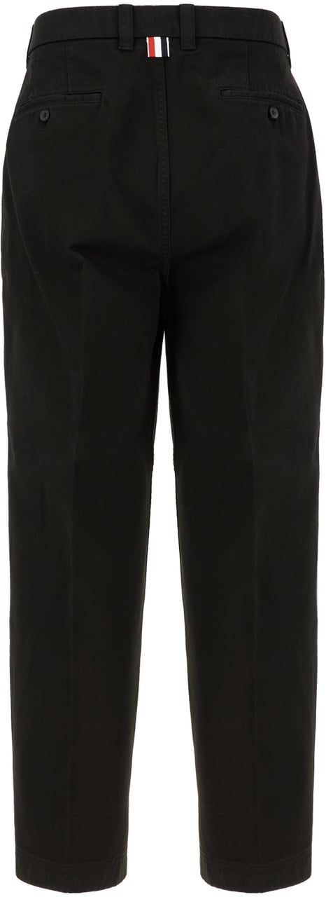 Thom Browne Thom Browne Black cotton pants Zwart