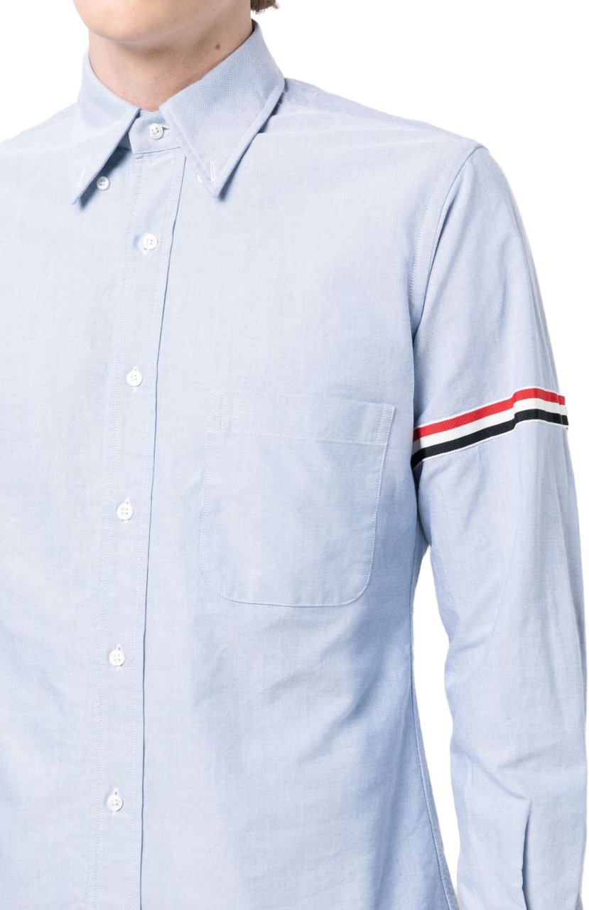 Thom Browne Shirts Light Blue Lichtblauw