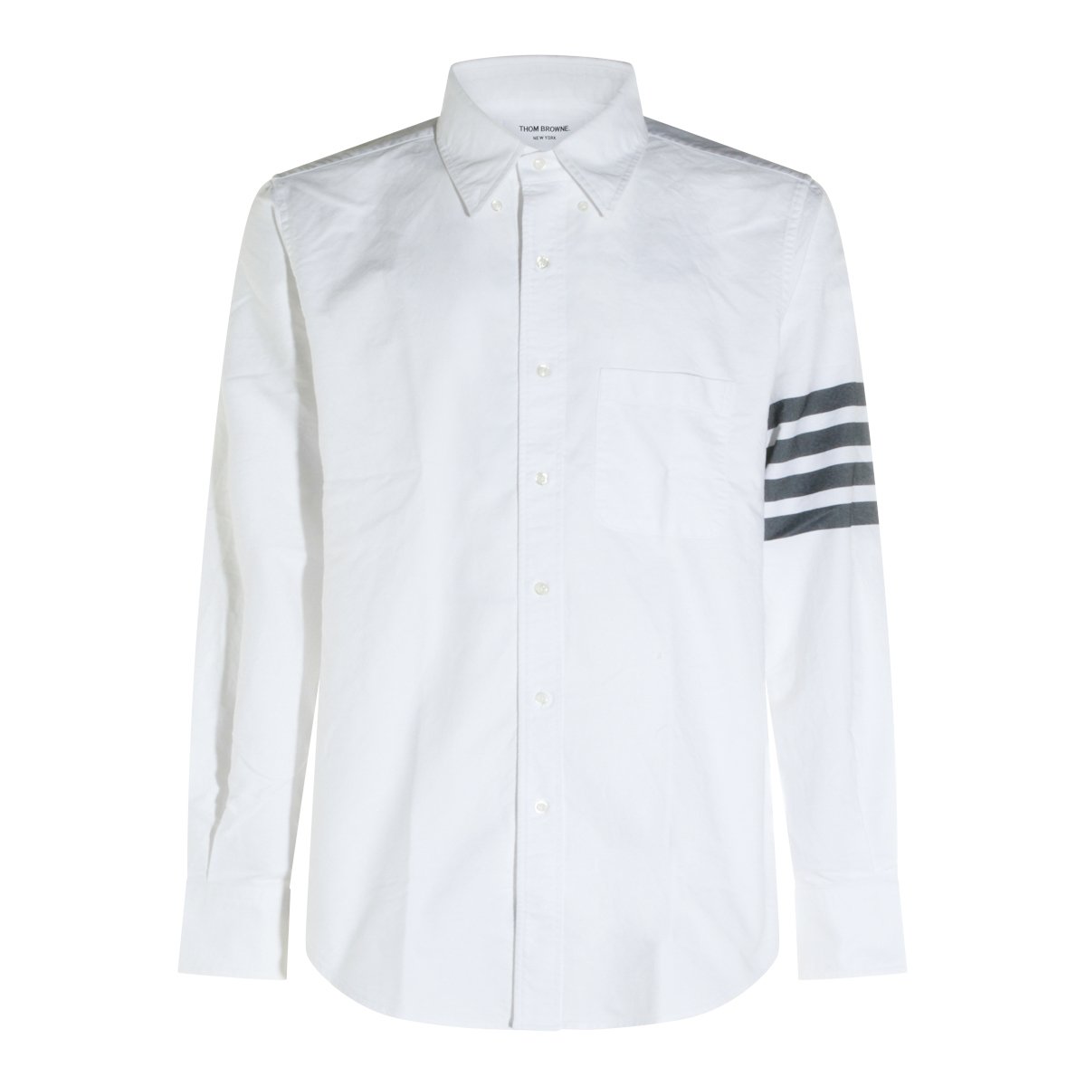 Thom Browne White 4-Bar Cotton Shirt Wit