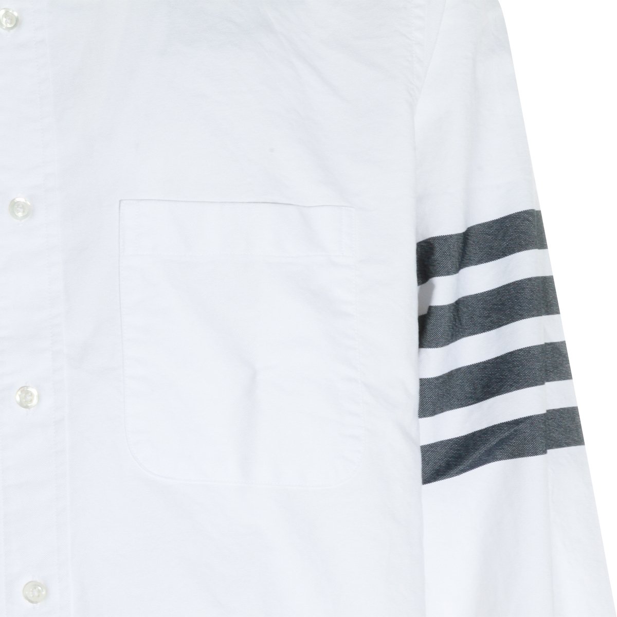 Thom Browne White 4-Bar Cotton Shirt Wit