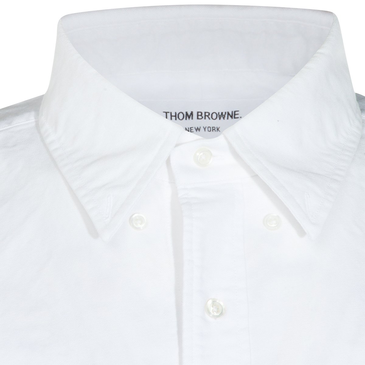 Thom Browne White 4-Bar Cotton Shirt Wit