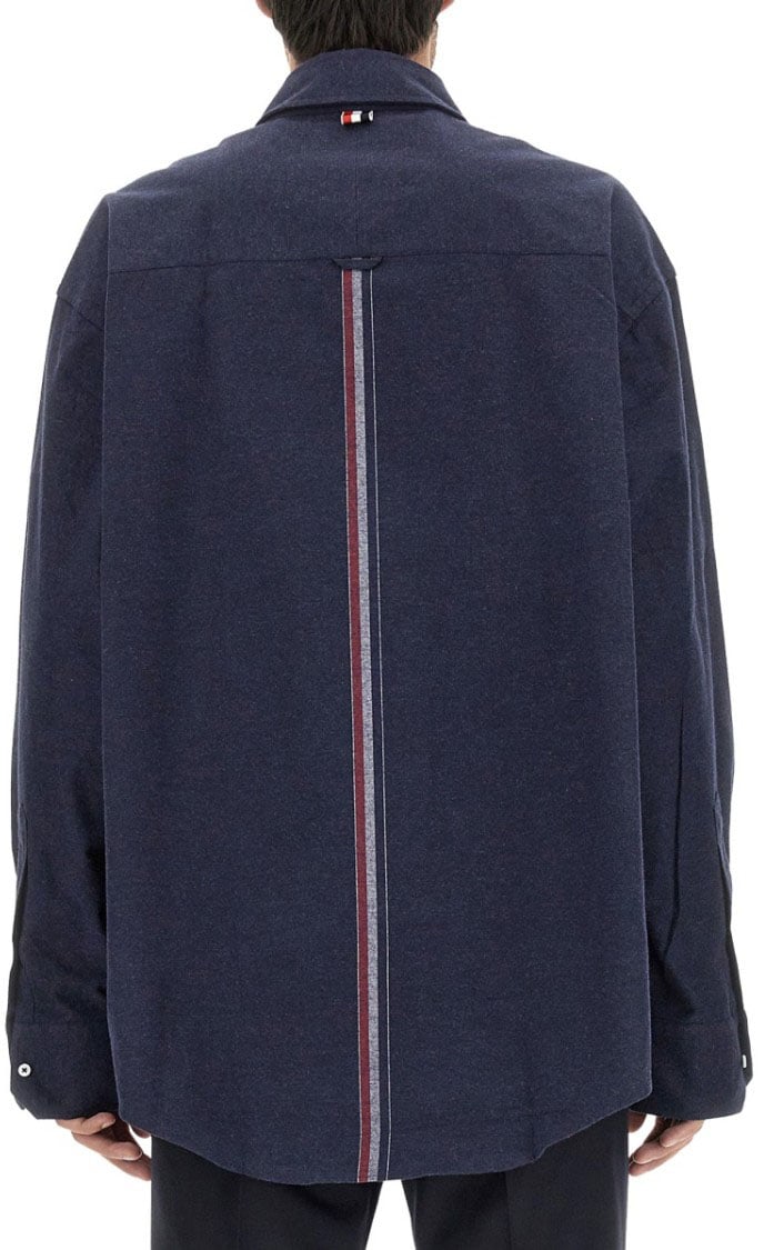 Thom Browne 4Bar Shirt Blauw