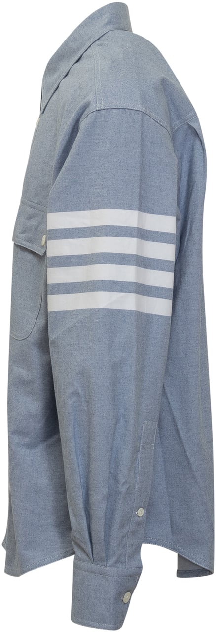 Thom Browne Thom Browne Light blue cotton shirt Lichtblauw