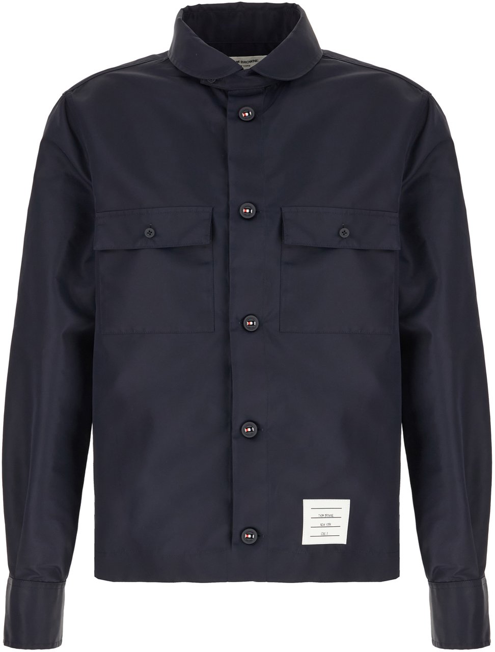 Thom Browne Navy blue nylon jacket Blauw