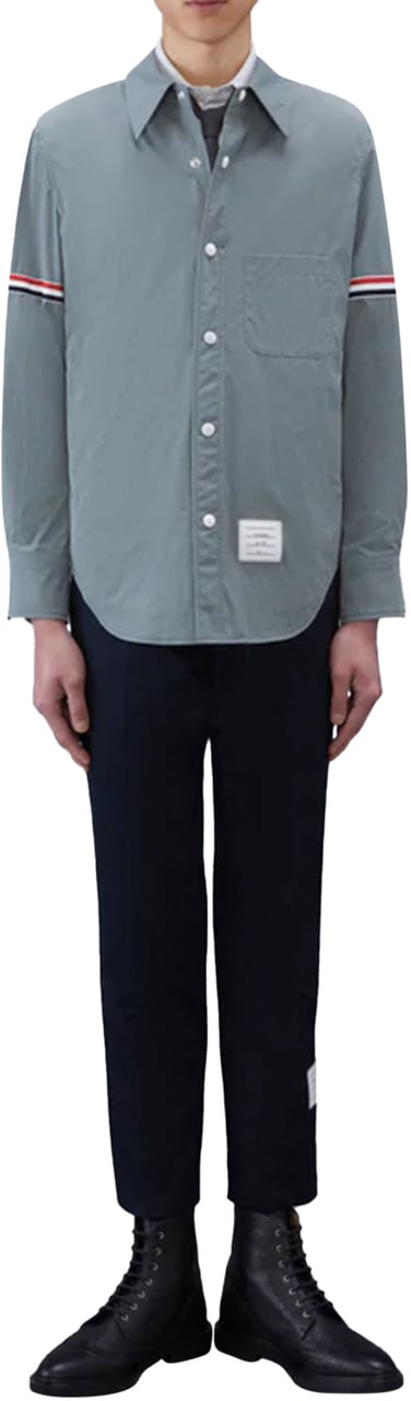Thom Browne NYLON ARMBAND SHIRT JACKET Grijs