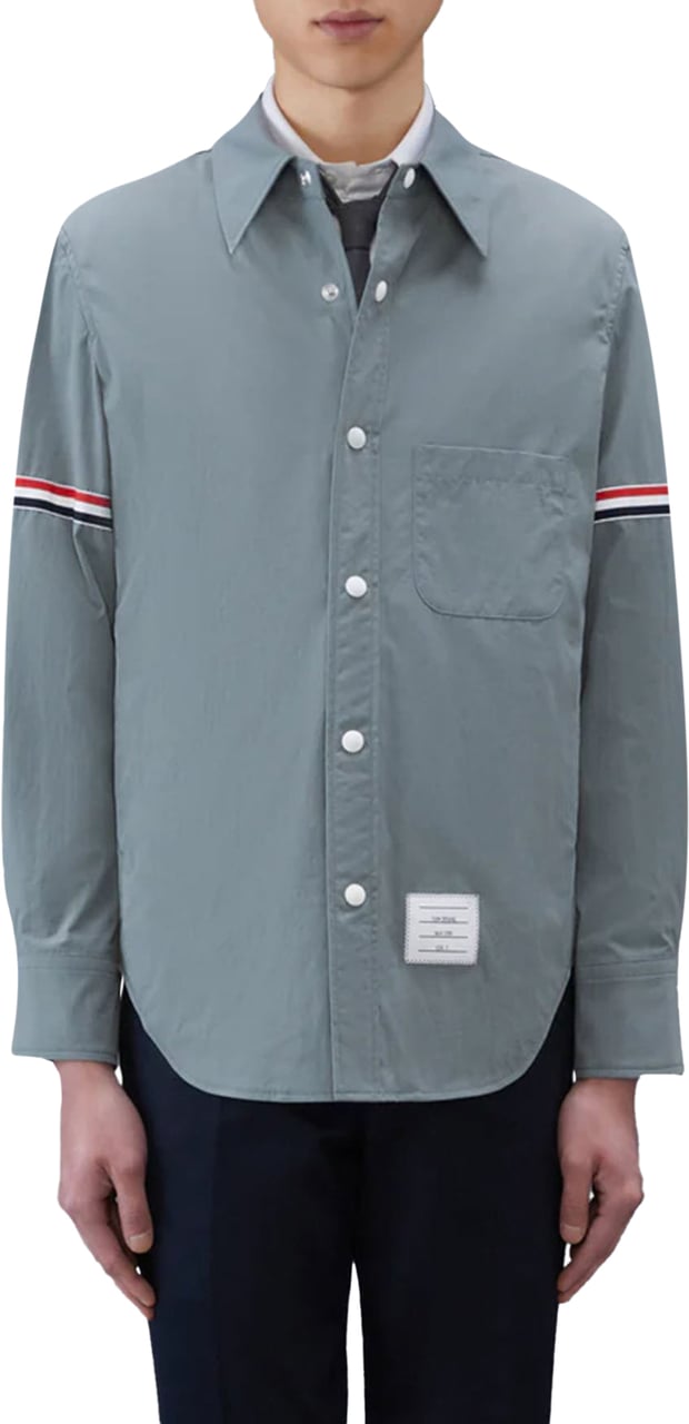 Thom Browne NYLON ARMBAND SHIRT JACKET Grijs