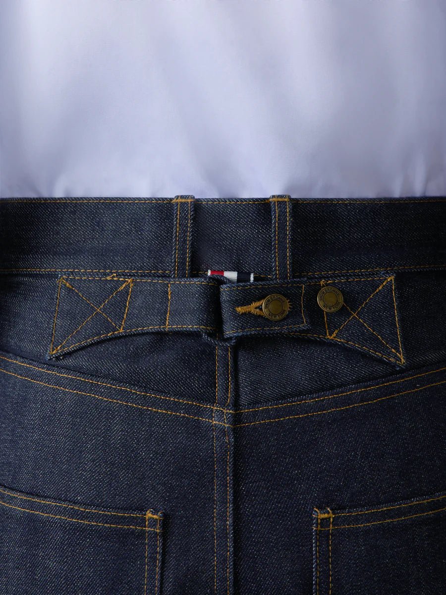 Thom Browne JAPANESE SELVEDGE STRAIGHT JEANS Navy