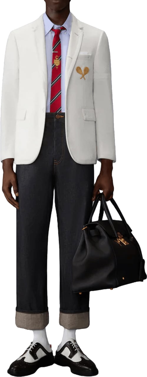 Thom Browne JAPANESE SELVEDGE STRAIGHT JEANS Navy