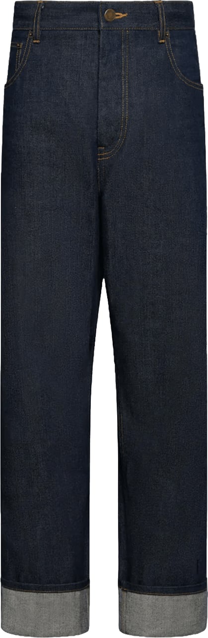 Thom Browne JAPANESE SELVEDGE STRAIGHT JEANS Navy
