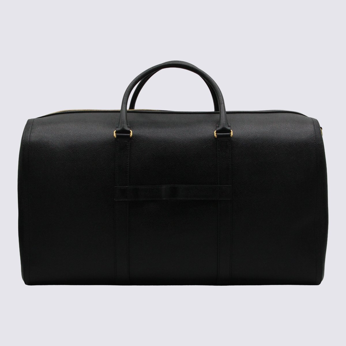 Thom Browne Structured Black Duffle Bag With Gold-Tone Hardware Zwart