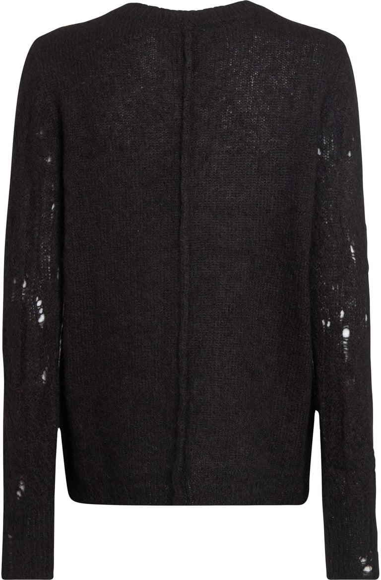 Thom Krom Sweater with destroyed look Zwart