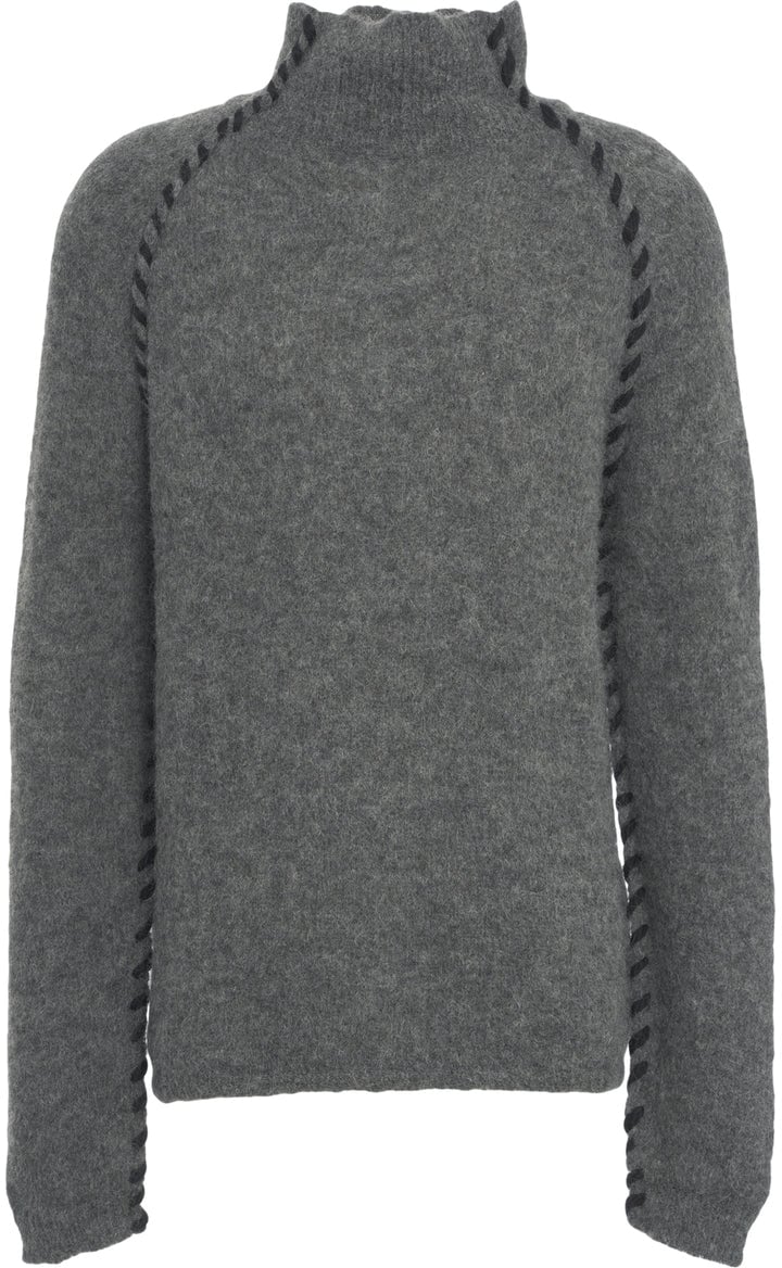 Thom Krom Sweater with decorative seams Grijs