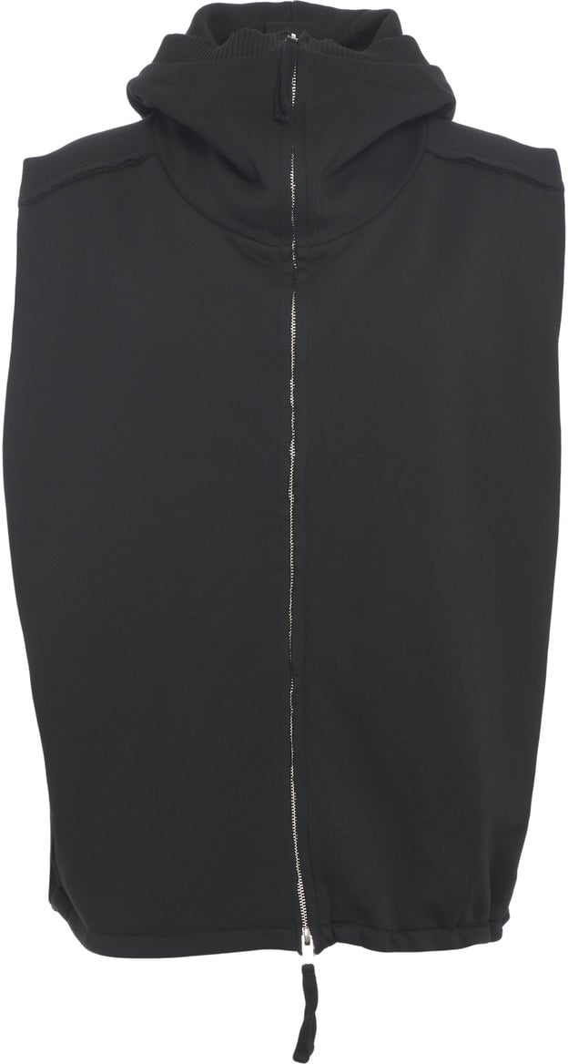 Thom Krom Sleeveless hoodie Zwart