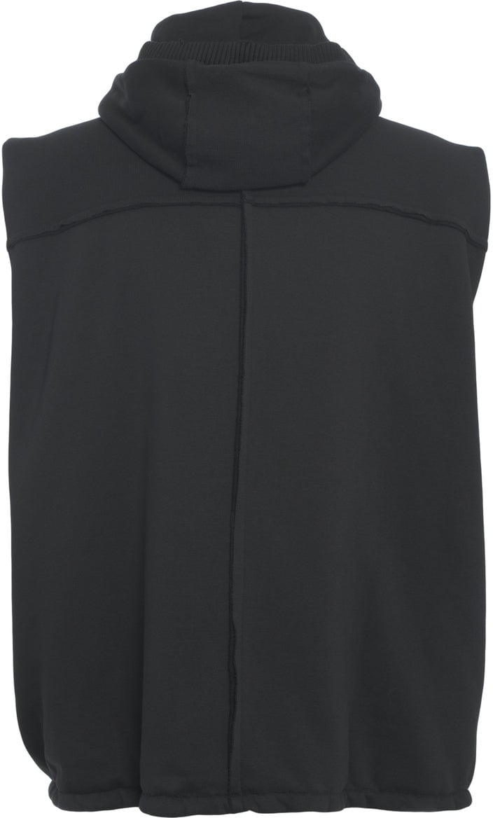 Thom Krom Sleeveless hoodie Zwart