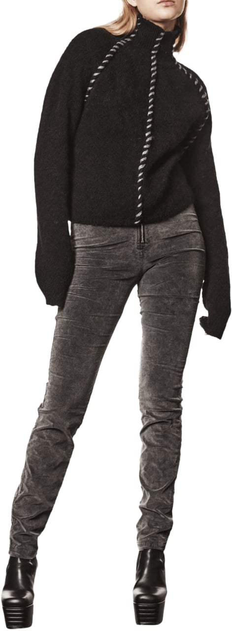 Thom Krom ROLLNECK BLACK Zwart