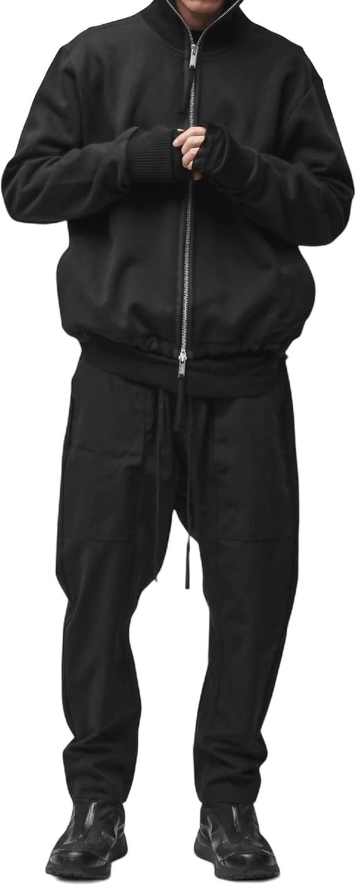 Thom Krom M SJ 707 ZIP THROUGH SWEATER Zwart