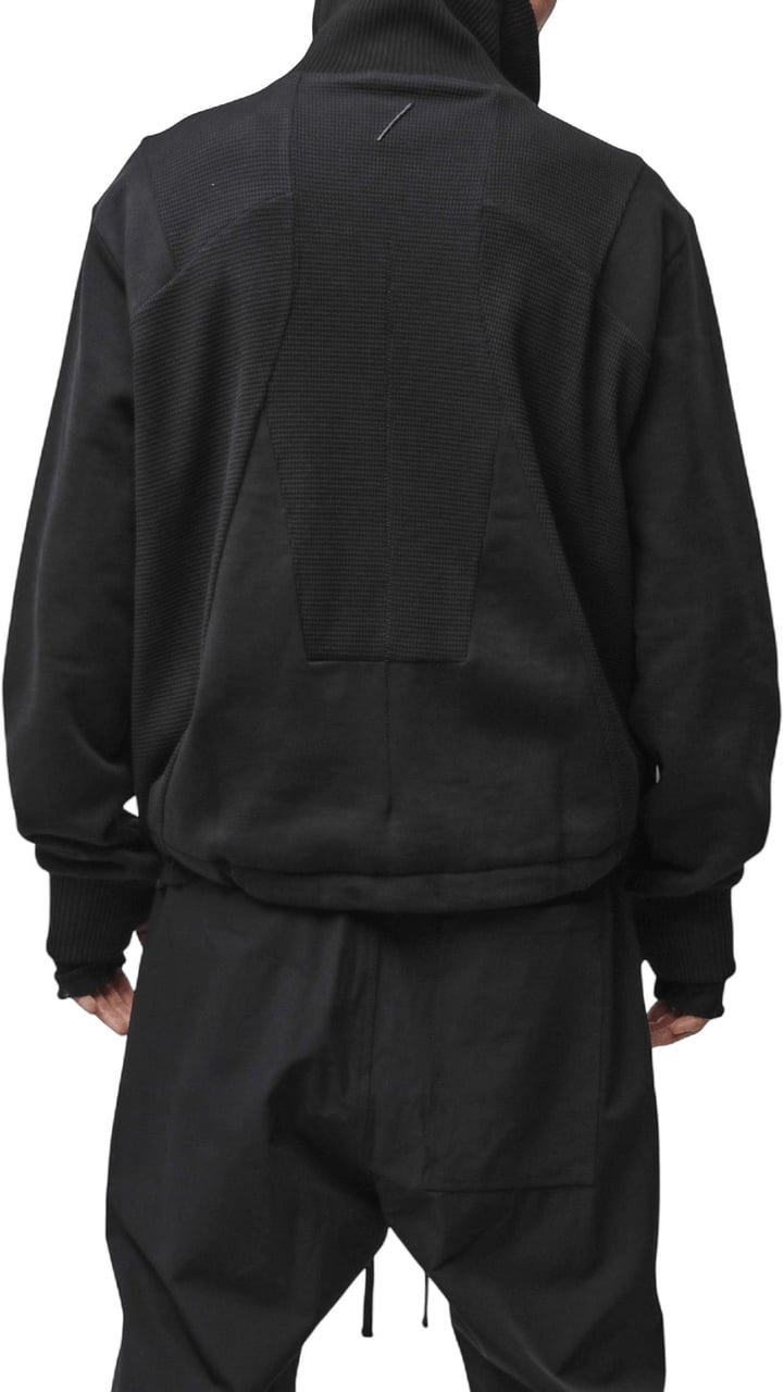 Thom Krom M SJ 707 ZIP THROUGH SWEATER Zwart