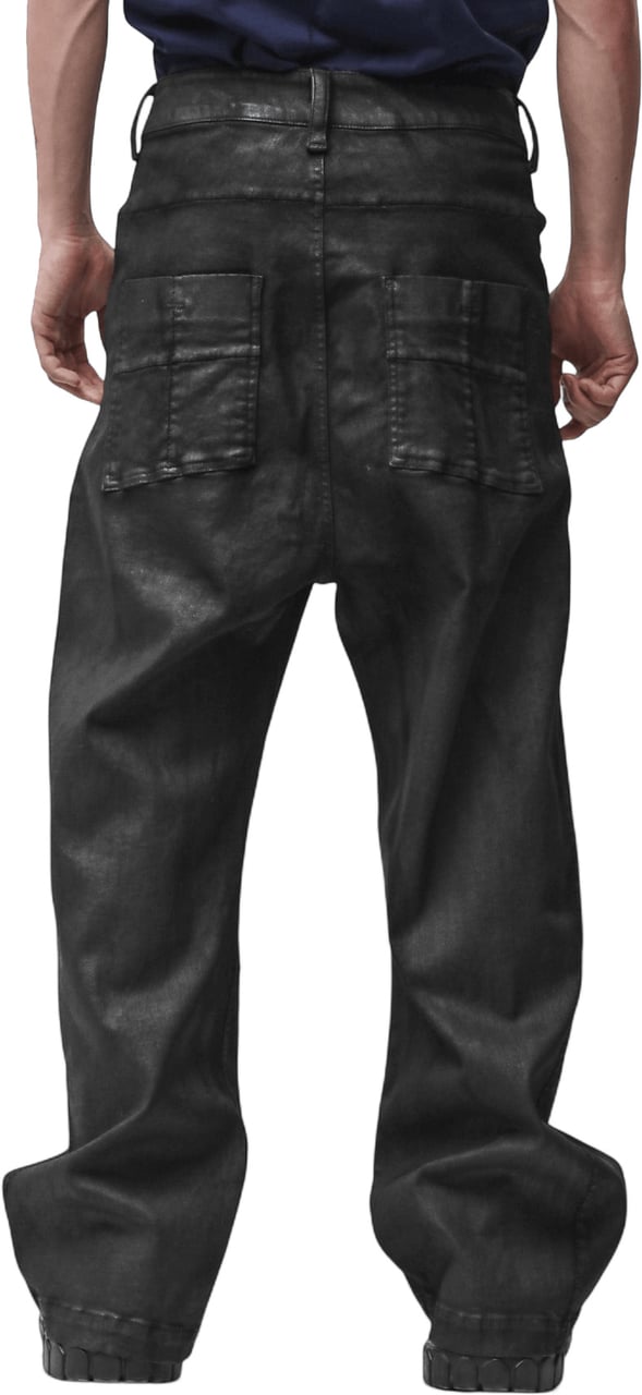 Thom Krom M T 108 COATED WIDE LEG JEANS Zwart