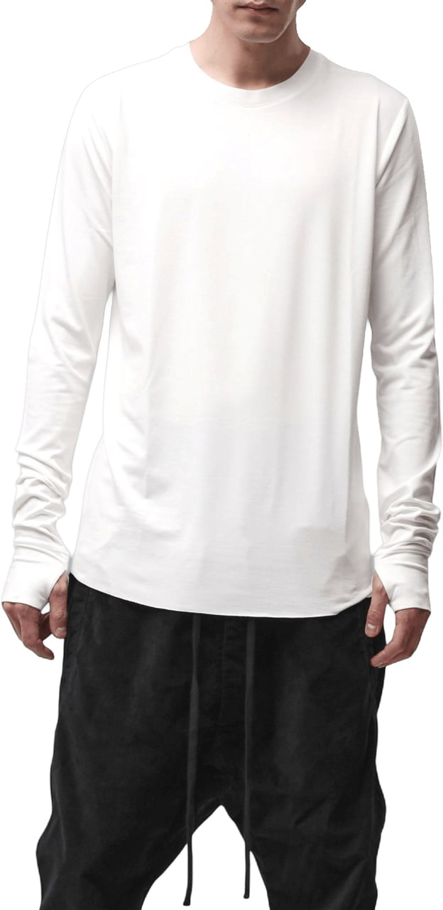 Thom Krom M TS 970 LONG SLEEVE T-SHIRT Wit