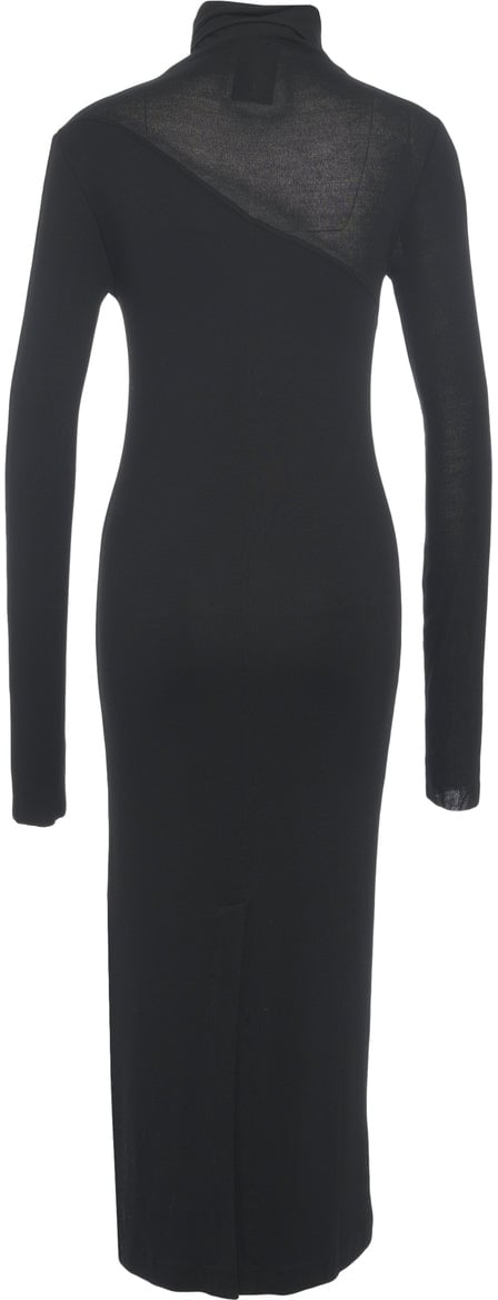Thom Krom Maxi dress with turtleneck Zwart