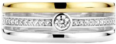 Ti Sento Ti Sento Ring 12094ZY/56 Zilver Bi Color Maat 56 Zilver