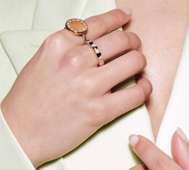 Ti Sento Ring 12216ZY/54 Zilver Bi-color met Zirkonia Maat 54 Goud