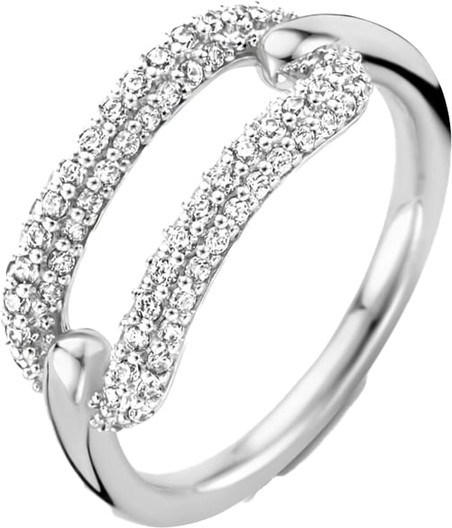 Ti Sento Ti Sento Ring 12228ZI/54 Zilver Link met Zirkonia Maat 54 Zilver